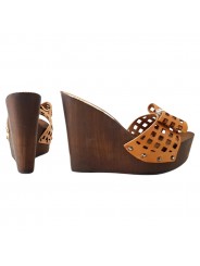 WEDGE LEATHER CLOG