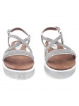 SILVER SANDALS WITH STRASS