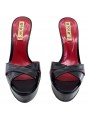 BLACK SANDAL IN LEATHER MADE IN ITALY