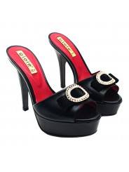 BLACK LUXORY SANDALS WITH ACCESSORY