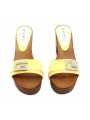 YELLOW CLOGS WITH COMFY HEEL 9