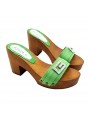 CLOGS GREEN WITH COMFY HEEL 9