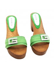 CLOGS GREEN WITH COMFY HEEL 9