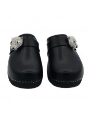 LEATHER CLOGS WITH ACCESSORY HEEL 5