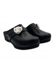 LEATHER CLOGS WITH ACCESSORY HEEL 5