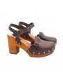 DUTCH LEATHER CLOGS WITH STRAP