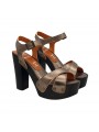 SANDALS WITH CROSSED BANDS AND HIGH HEEL