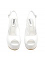 WHITE CEREMONY SANDALS WITH HIGH HEEL