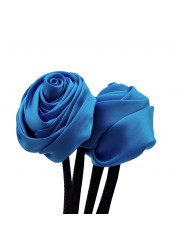 FLOWER WRAP CHIGNON BLUE HAIR 2PZ