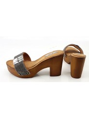 CLOGS IN LEATHER JEWEL